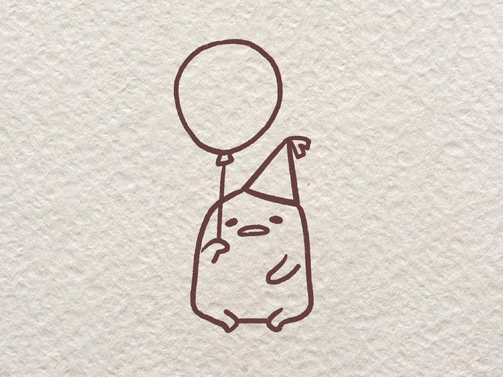 咸蛋君简笔画画法教程-图6