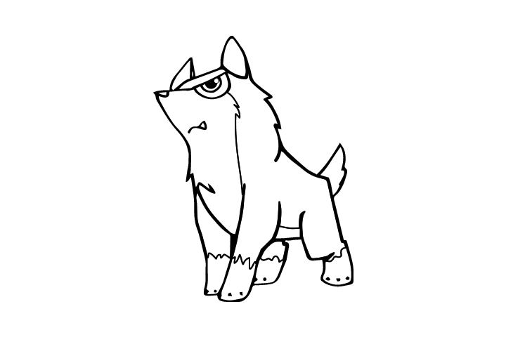 狼的简笔画图片-图5