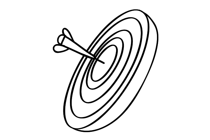 飞镖和靶子的简笔画图片-图1