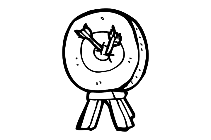 飞镖和靶子的简笔画图片-图2