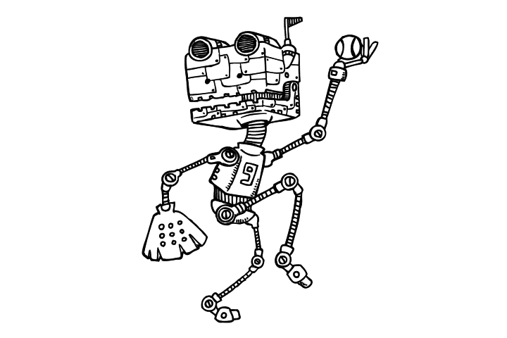 6张漂亮的机器人简笔画图片-图1