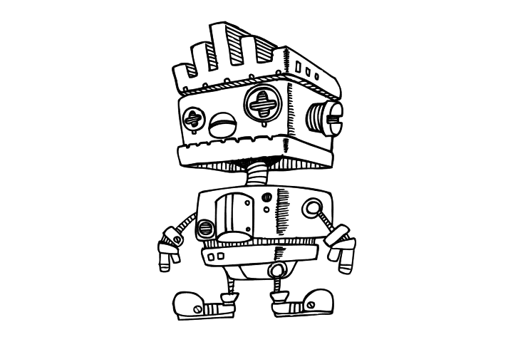6张漂亮的机器人简笔画图片-图3