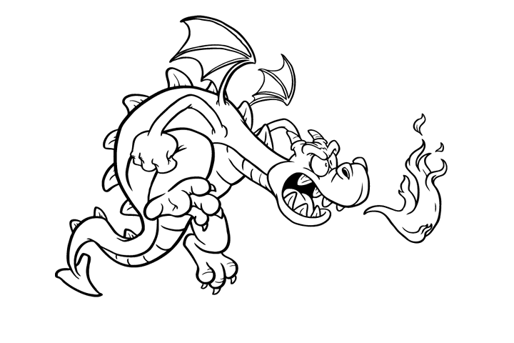 喷火龙简笔画图片-图1