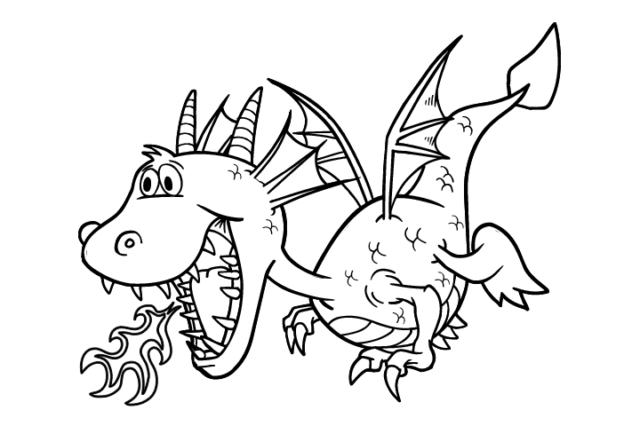 喷火龙简笔画图片-图3