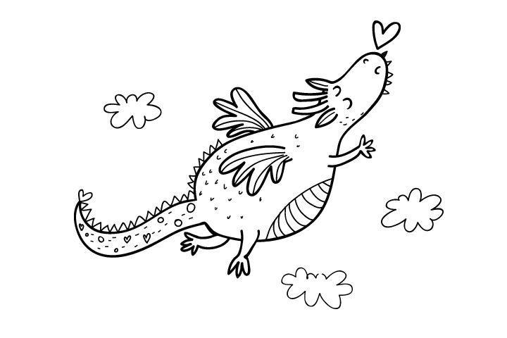 喷火龙简笔画图片-图4