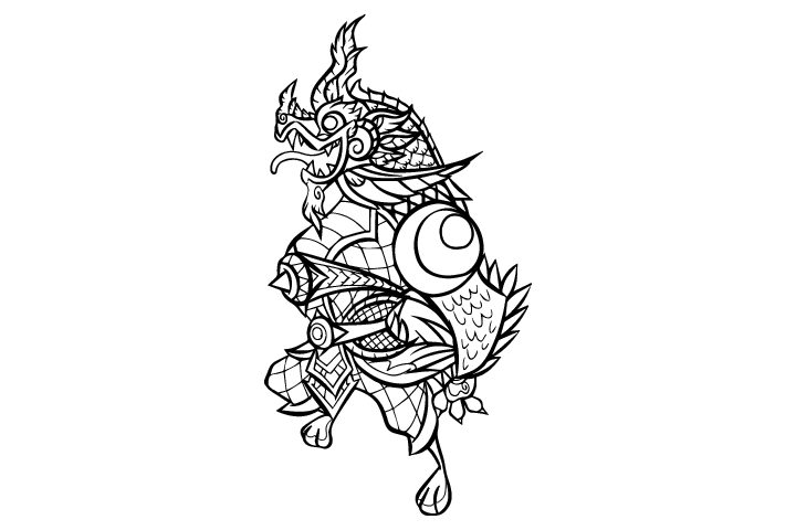 喷火龙简笔画图片-图8