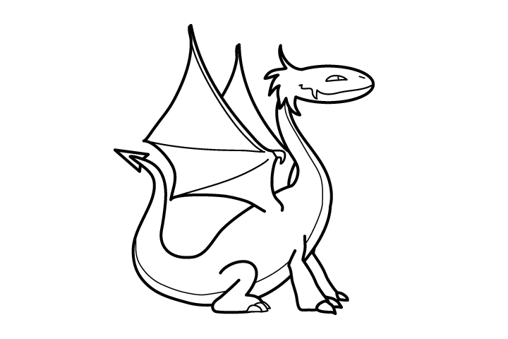 喷火龙简笔画图片-图10