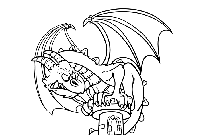 喷火龙简笔画图片-图15