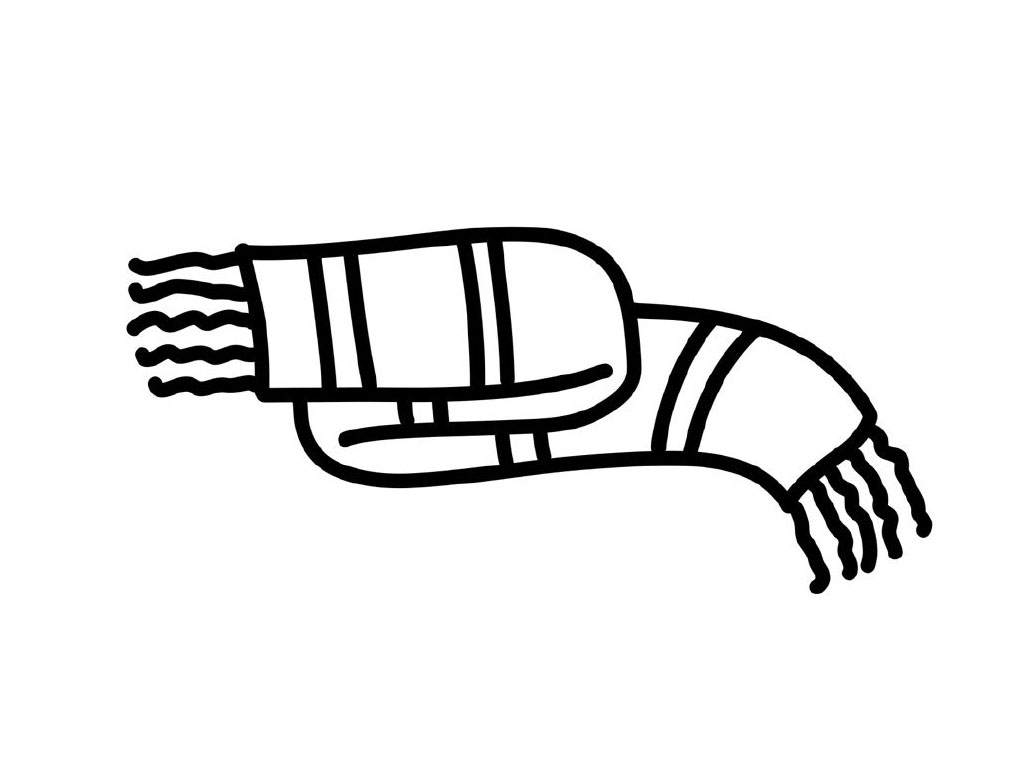 漂亮的围脖简笔画画法-图7