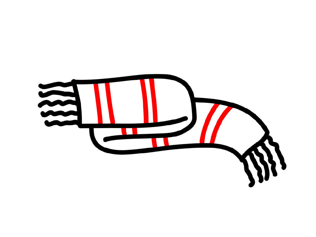 漂亮的围脖简笔画画法-图6