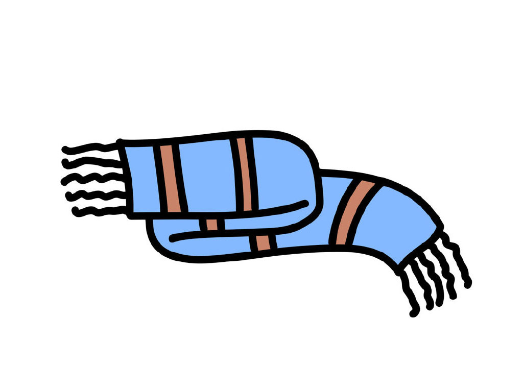 漂亮的围脖简笔画画法