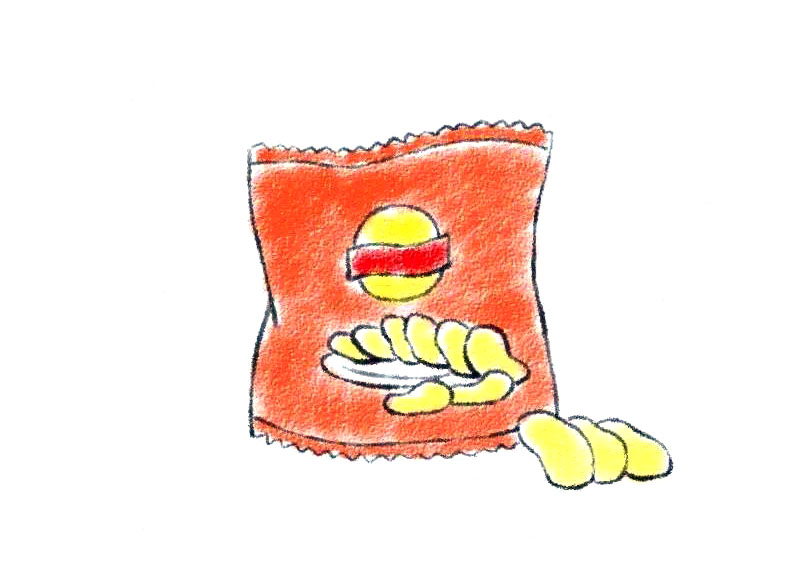 乐事薯片简笔画画法