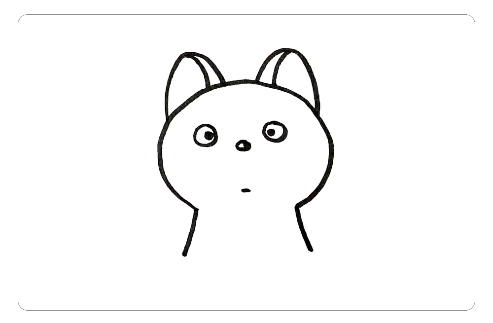 步骤5：接着，身体部分要画得尽量小，这样画出来的二哈会更加可爱