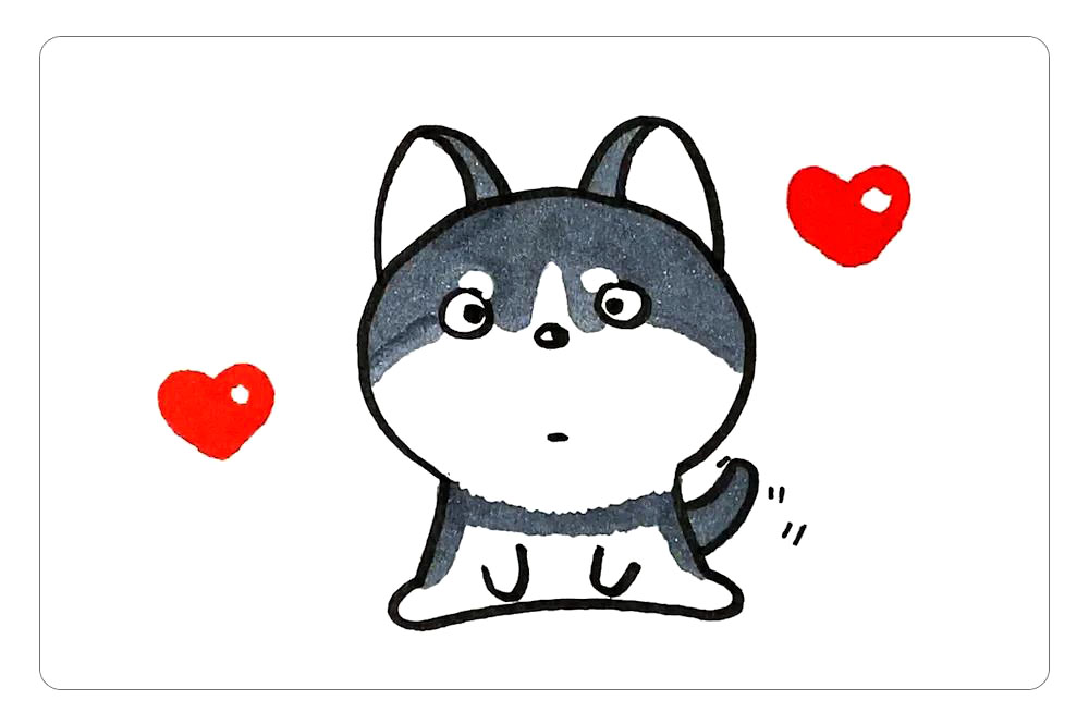 小狗哈士奇简笔画画法