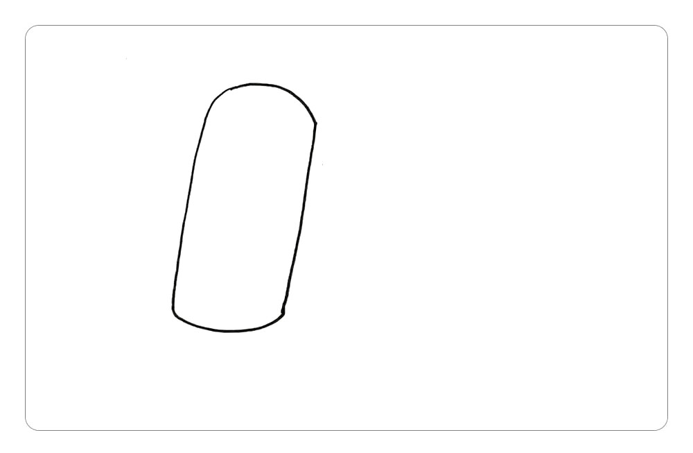 步骤1：首先，先画一个圆柱体