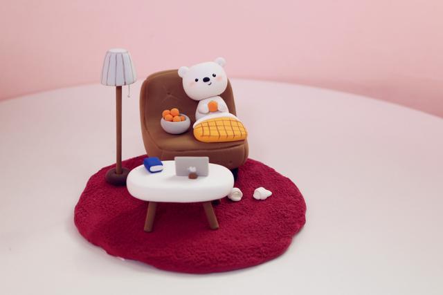 儿童DIY粘土教程 沙发小熊