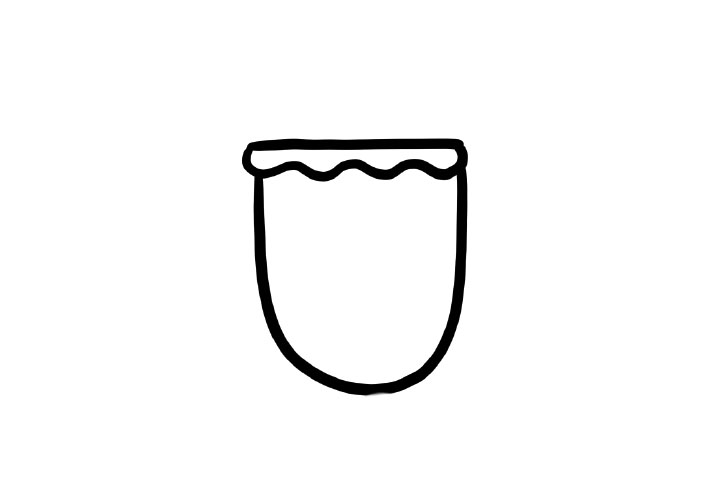 黄金波波奶茶简笔画画法-图2