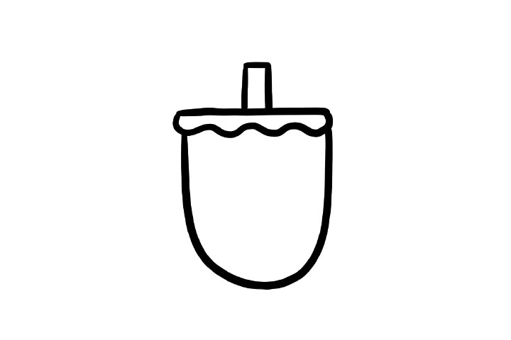 黄金波波奶茶简笔画画法-图3