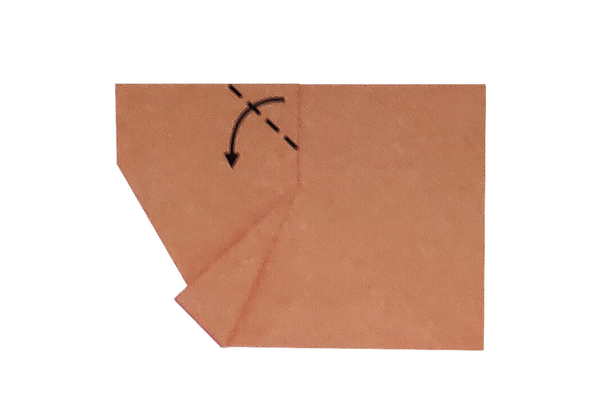 步骤6：沿虚线折叠