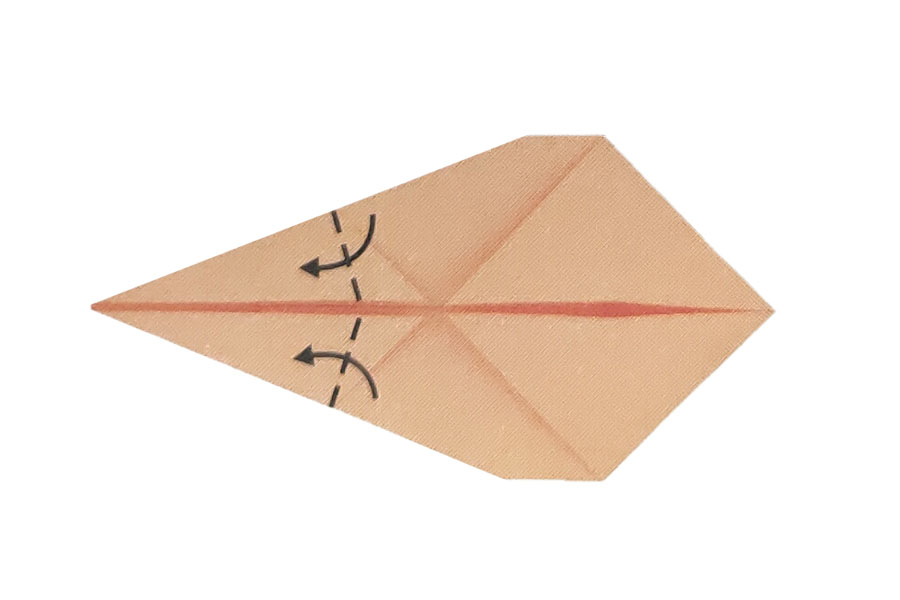 步骤7：沿虚线折叠