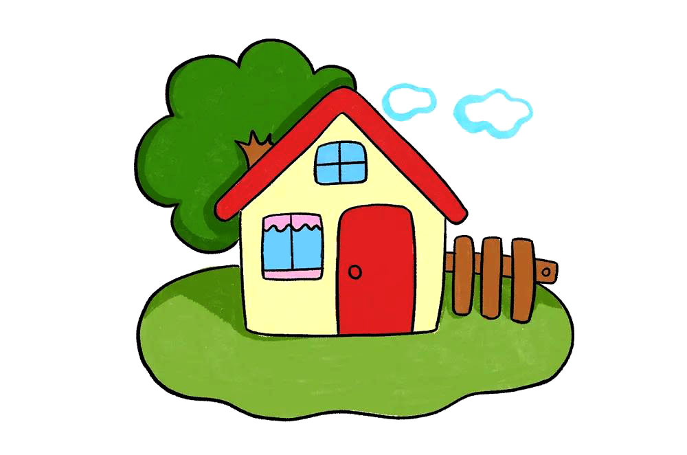 简单漂亮小房屋简笔画画法