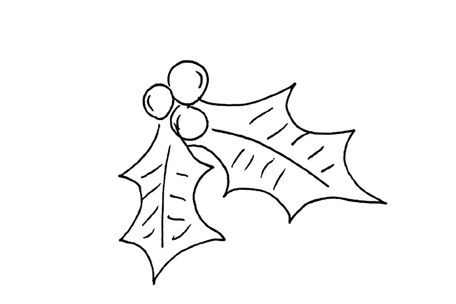 简单可爱的圣诞节素材简笔画-图1