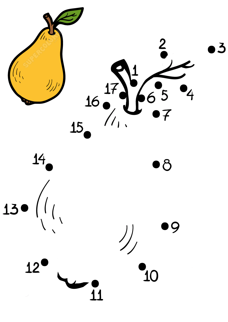 梨子连线画图片素材