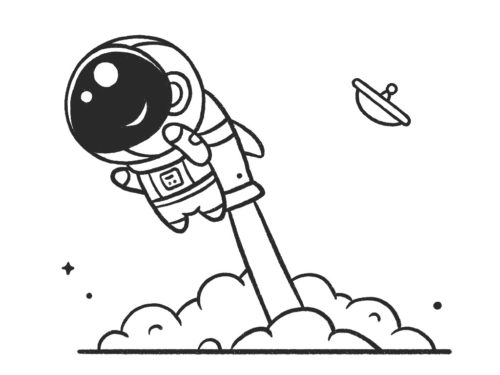 宇航员发射基地简笔画-图5