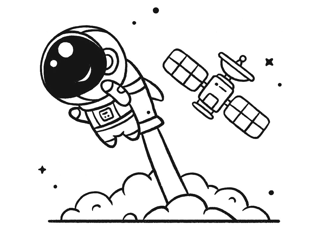 宇航员发射基地简笔画-图6