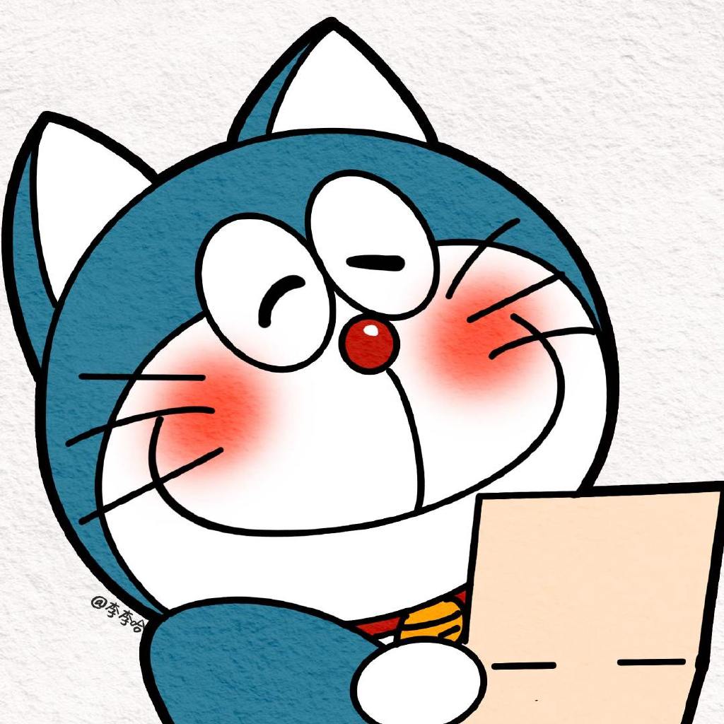 机器叮当猫头像简笔画-图1