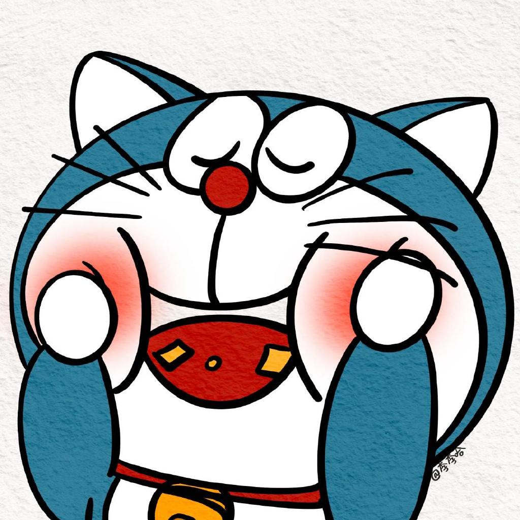 机器叮当猫头像简笔画-图6