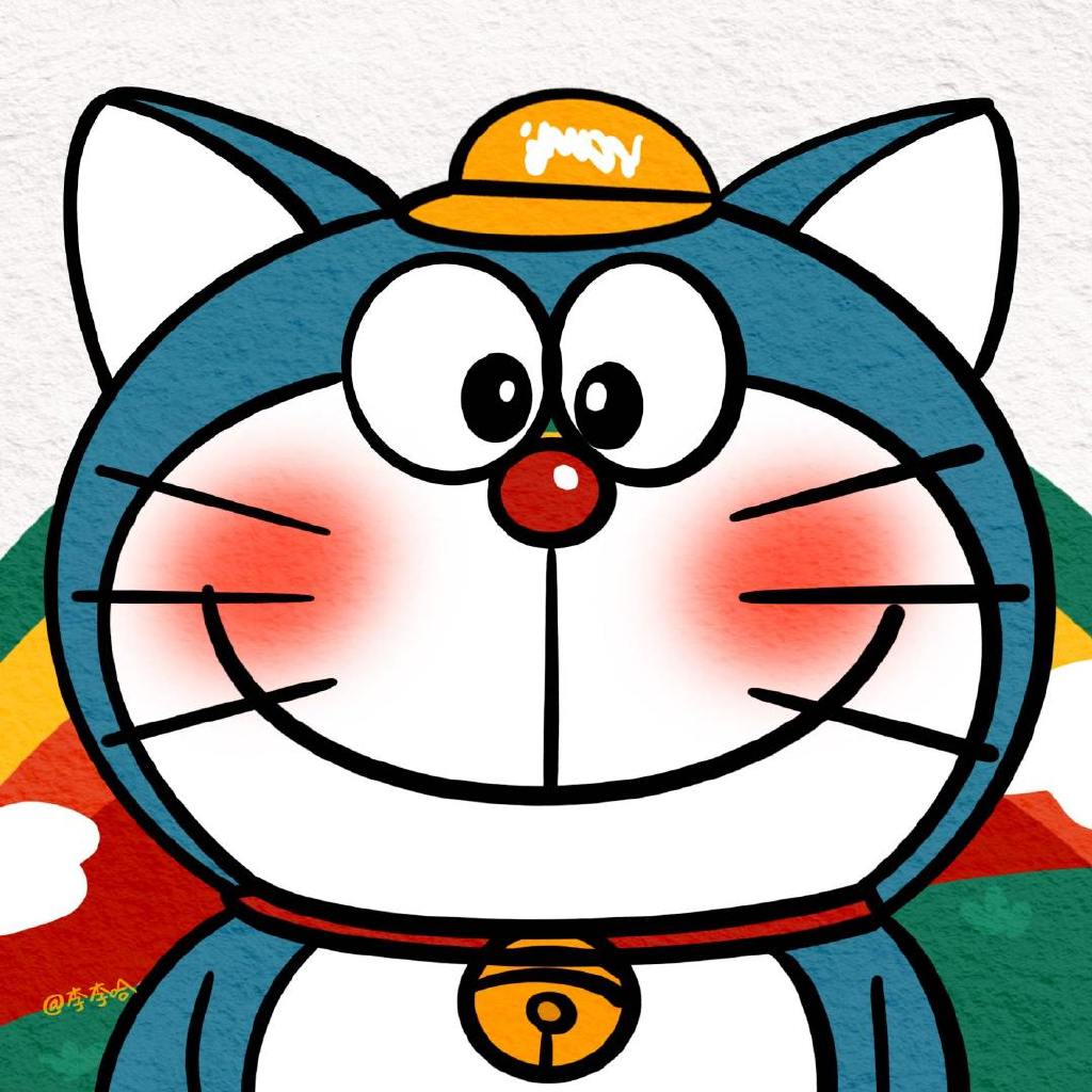 机器叮当猫头像简笔画-图11