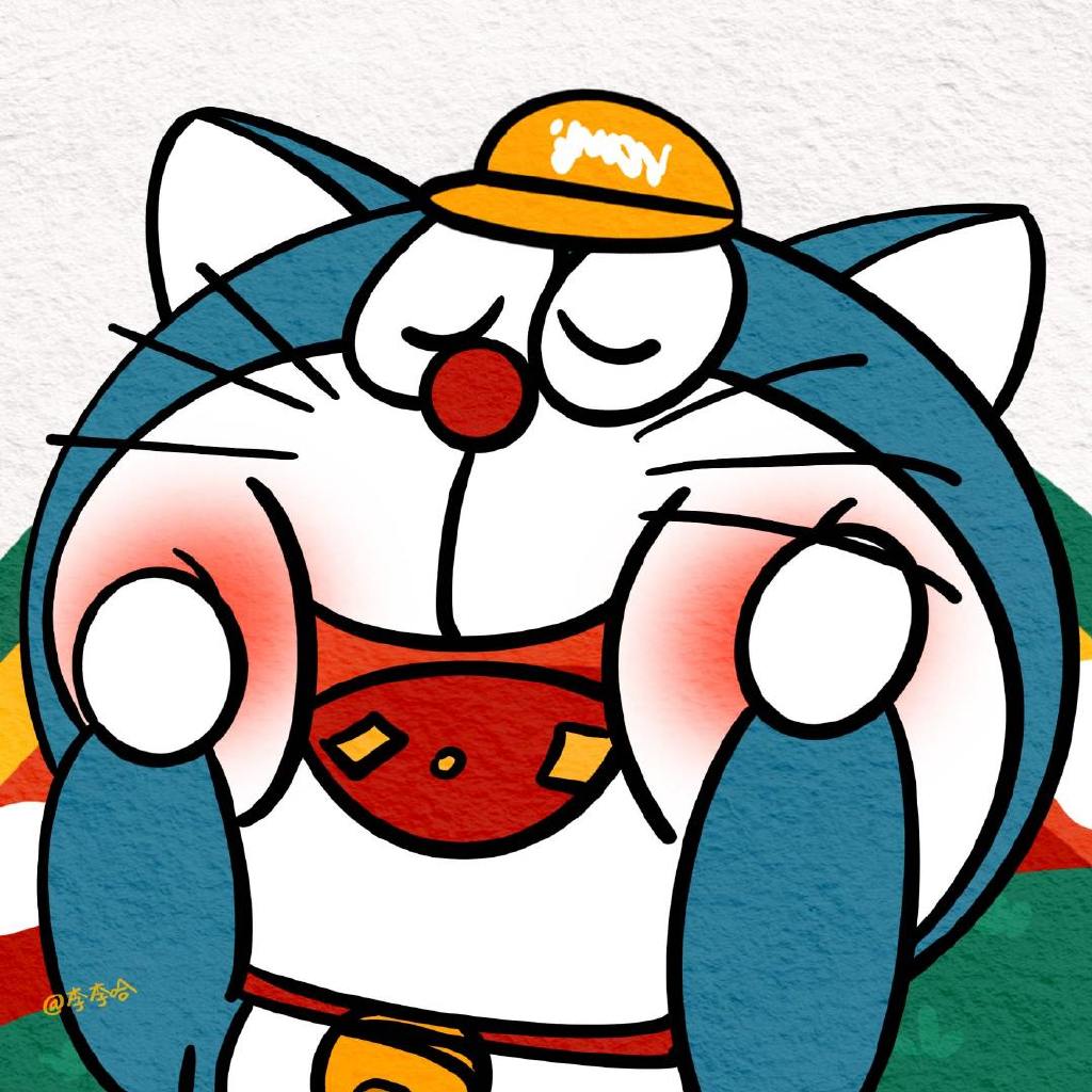 机器叮当猫头像简笔画-图15