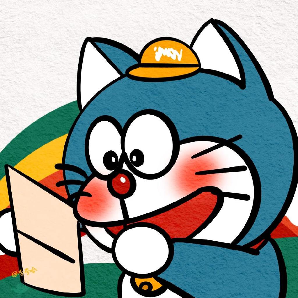 机器叮当猫头像简笔画-图16