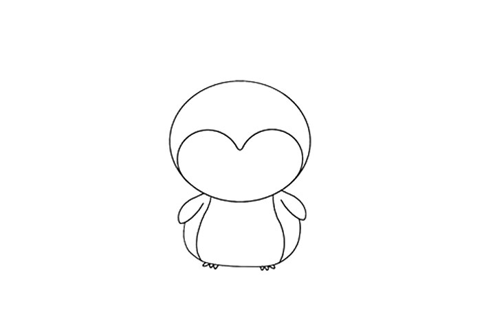 可爱企鹅怎么画-图5
