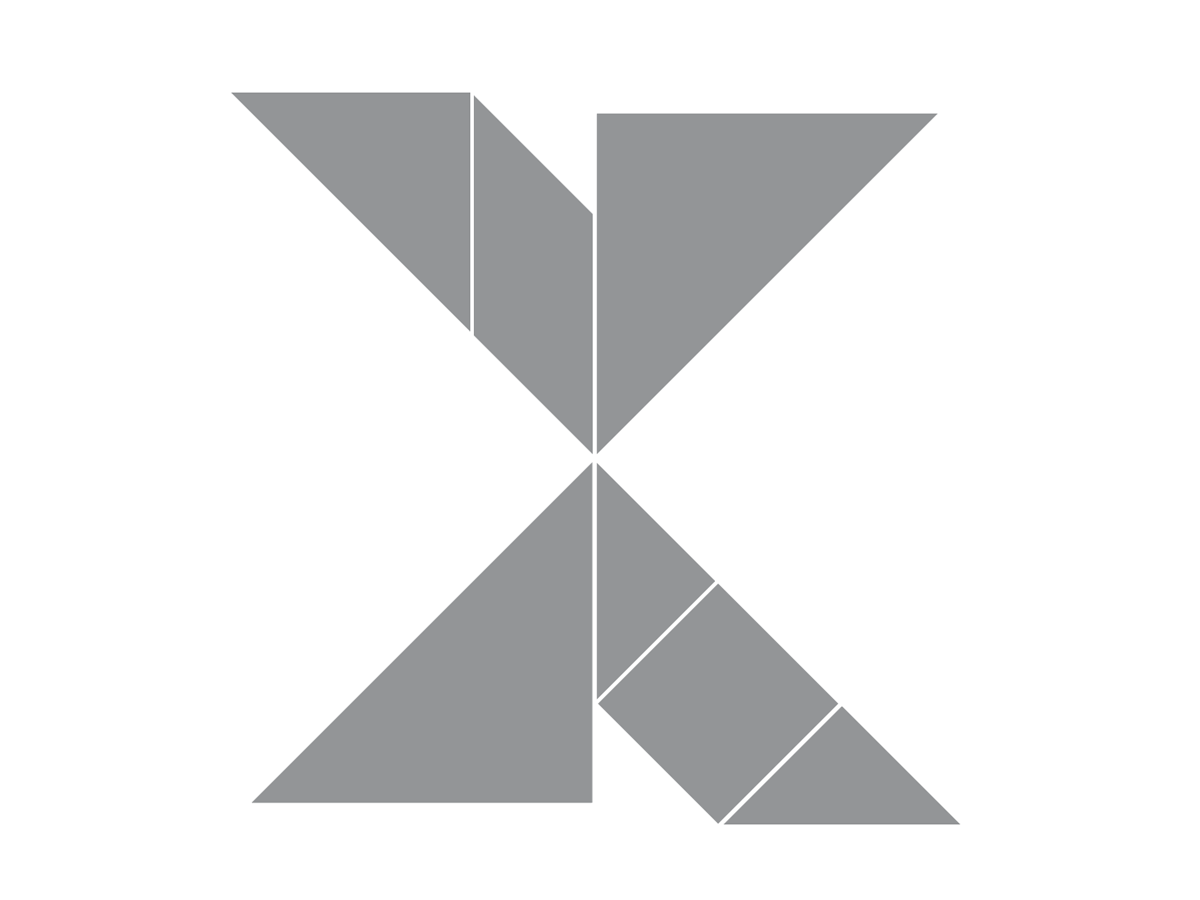 七巧板拼字母X的图解