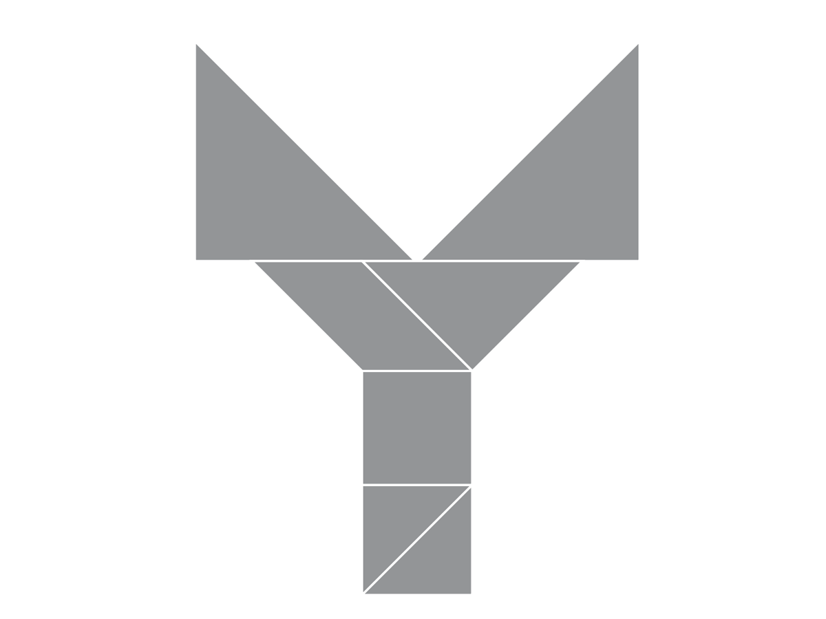 七巧板拼字母Y的图解