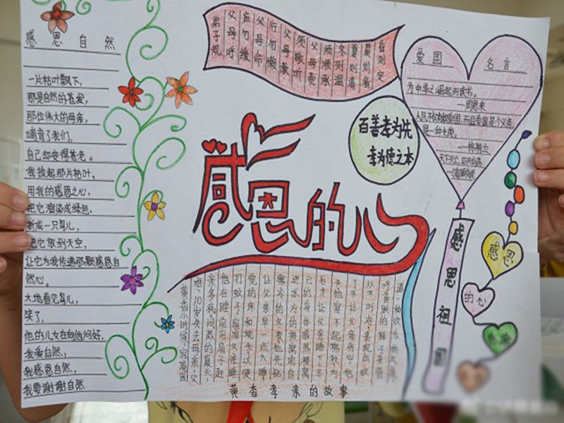感恩的心 感恩节手抄报图片-图6