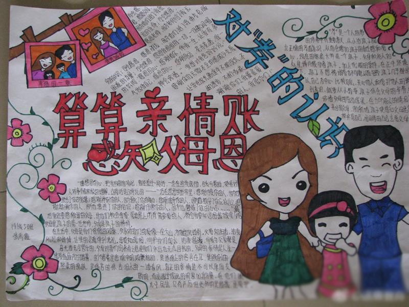 感恩的心 感恩节手抄报图片-图7