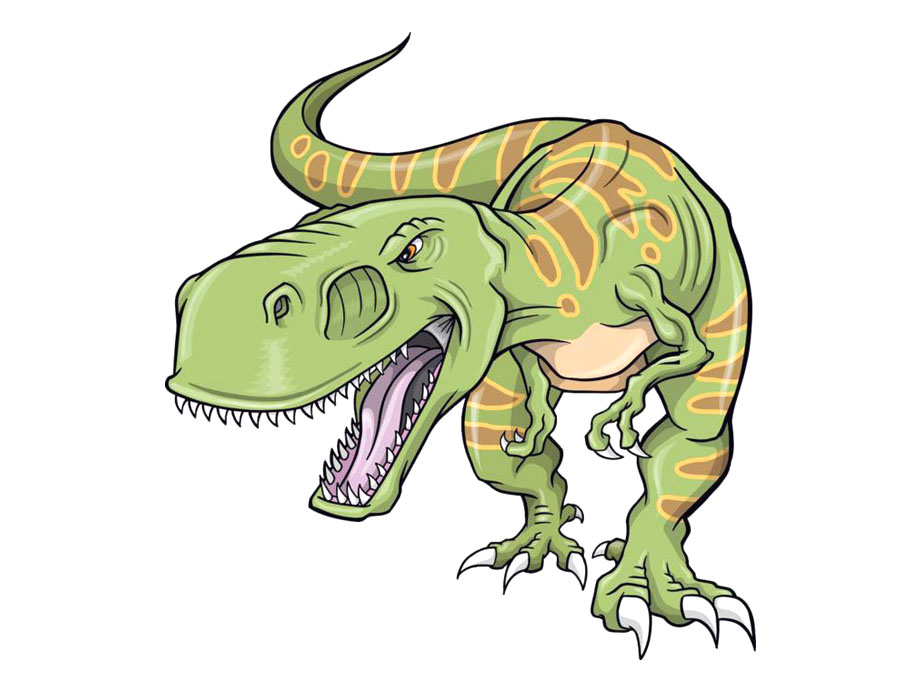 霸王龙简笔画图片（带颜色）