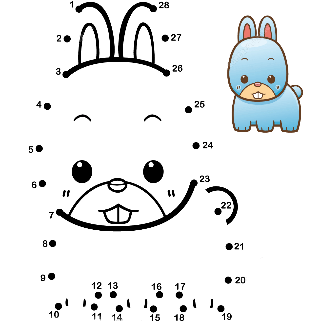 野兔连线画图片素材