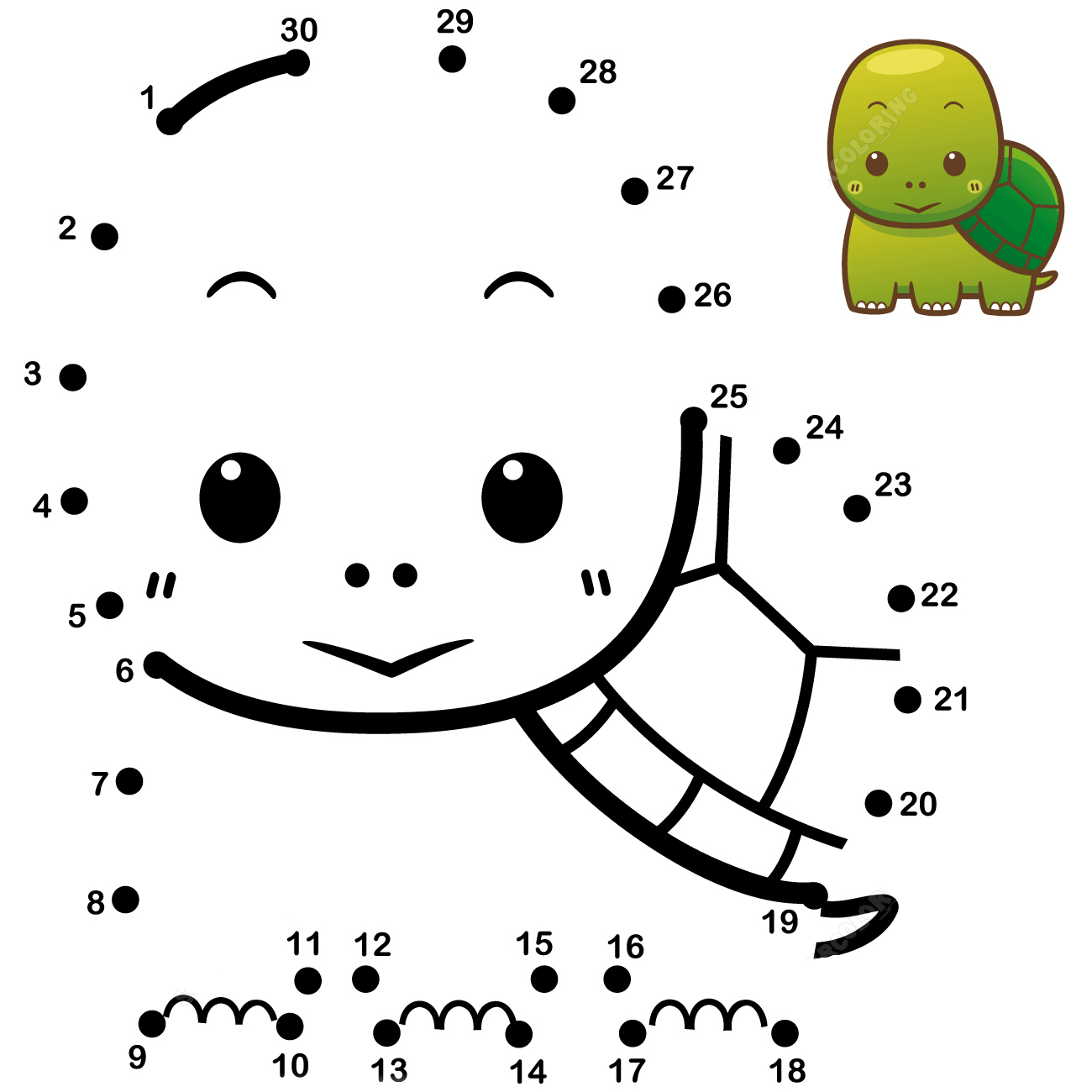 海龟连线画图片素材