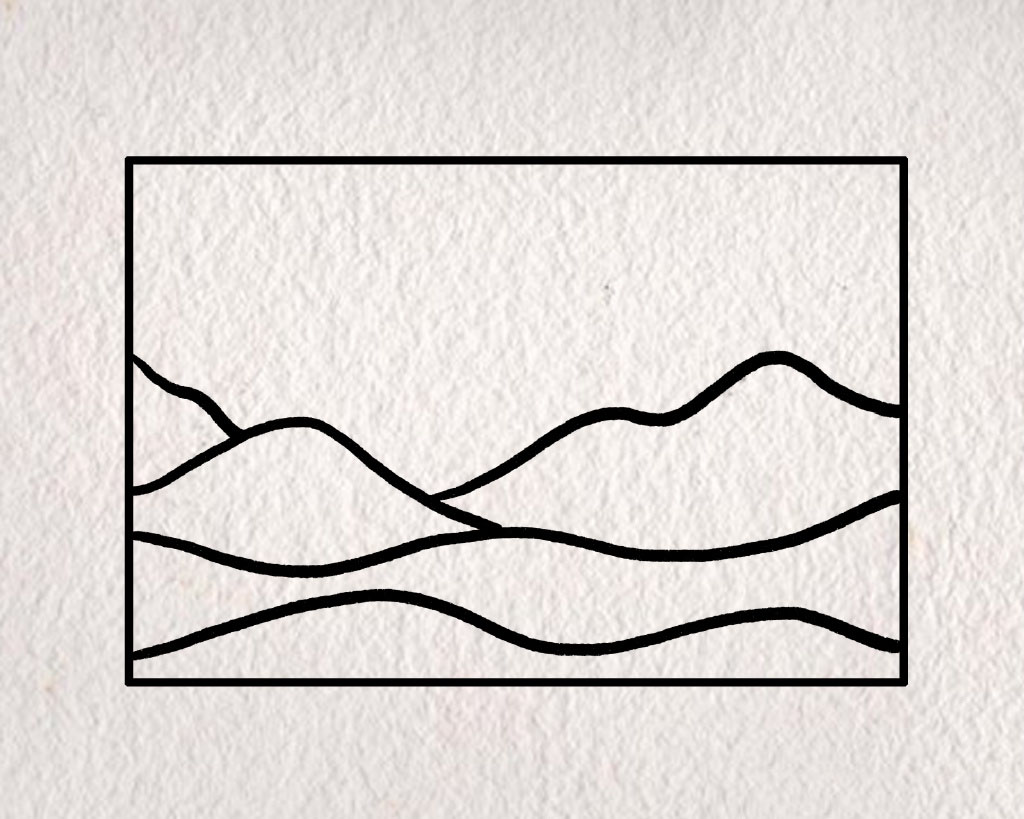 简单的山川风景简笔画教程-图3