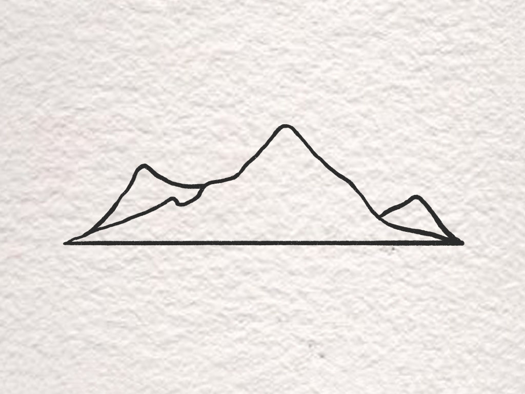 两种简单的山川简笔画画法-图6