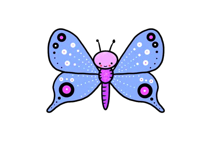 美丽的花蝴蝶怎么画