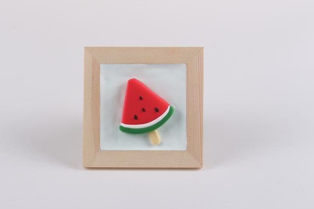 儿童DIY粘土教程 西瓜粘土画