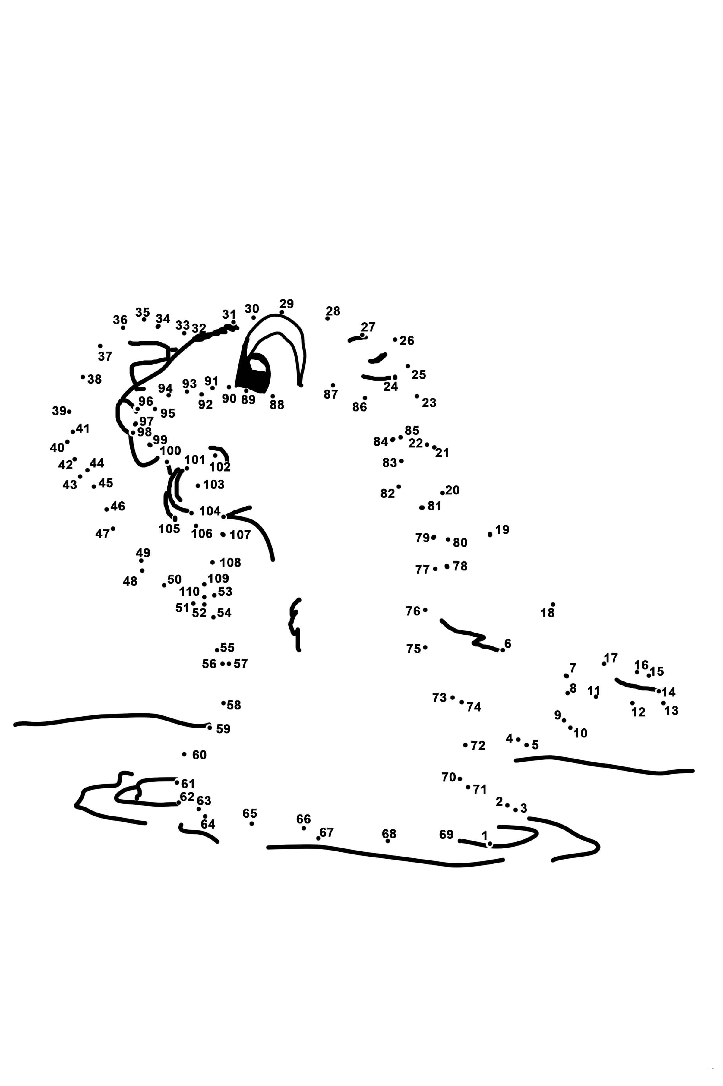 土拨鼠连线画图片素材