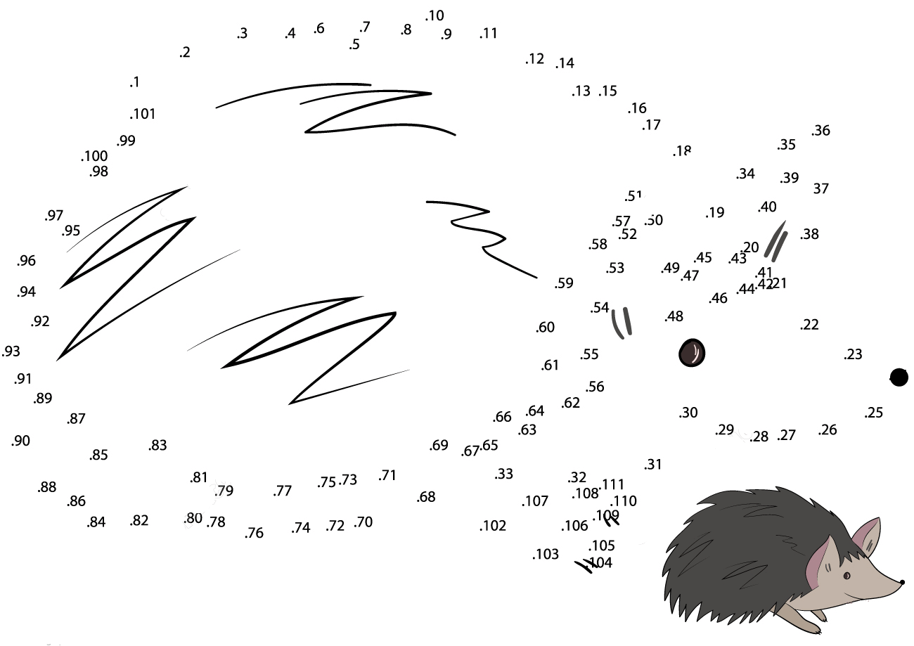 刺猬连线画图片素材