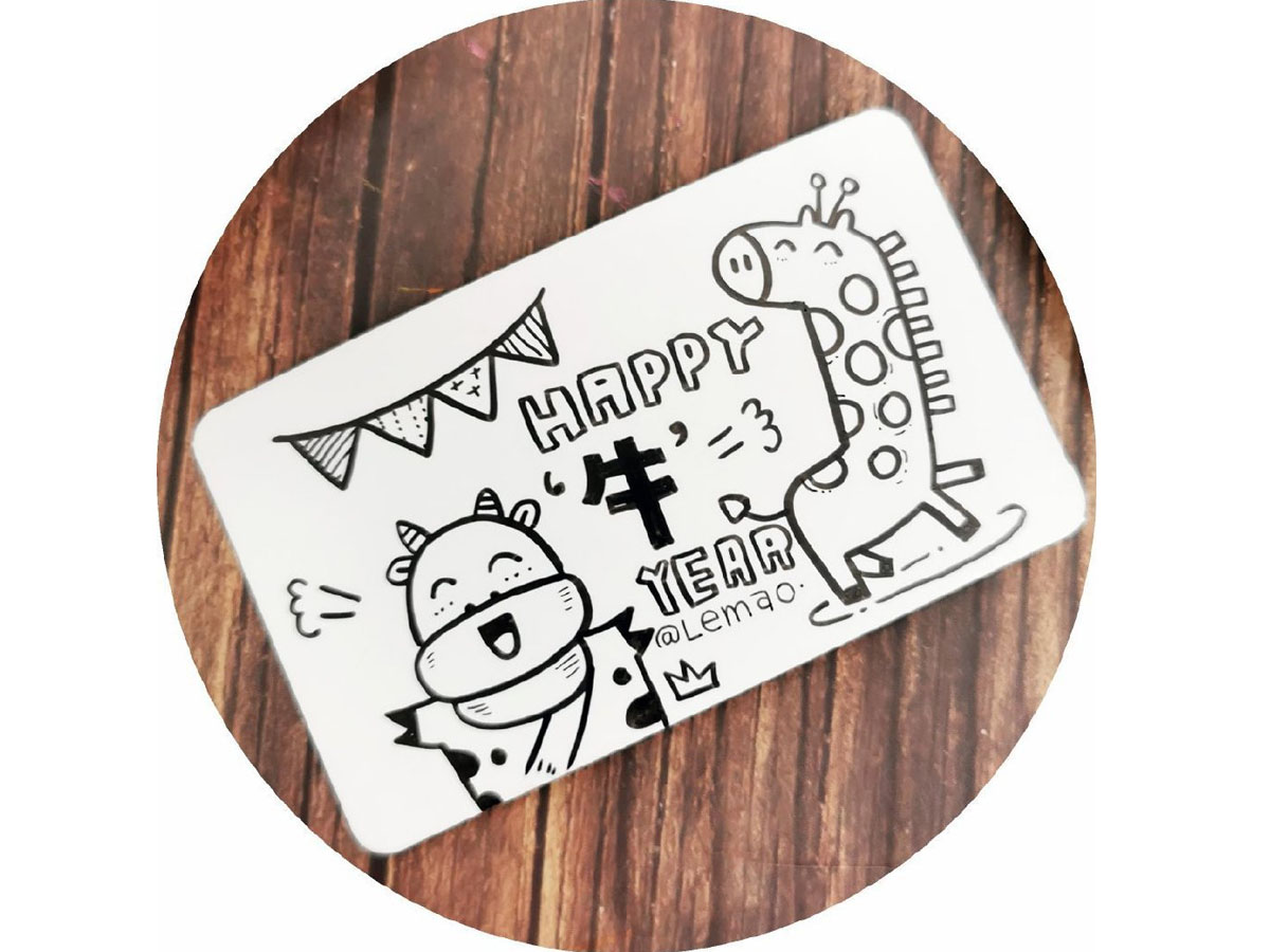 2021圣诞元旦简笔画图片-图1