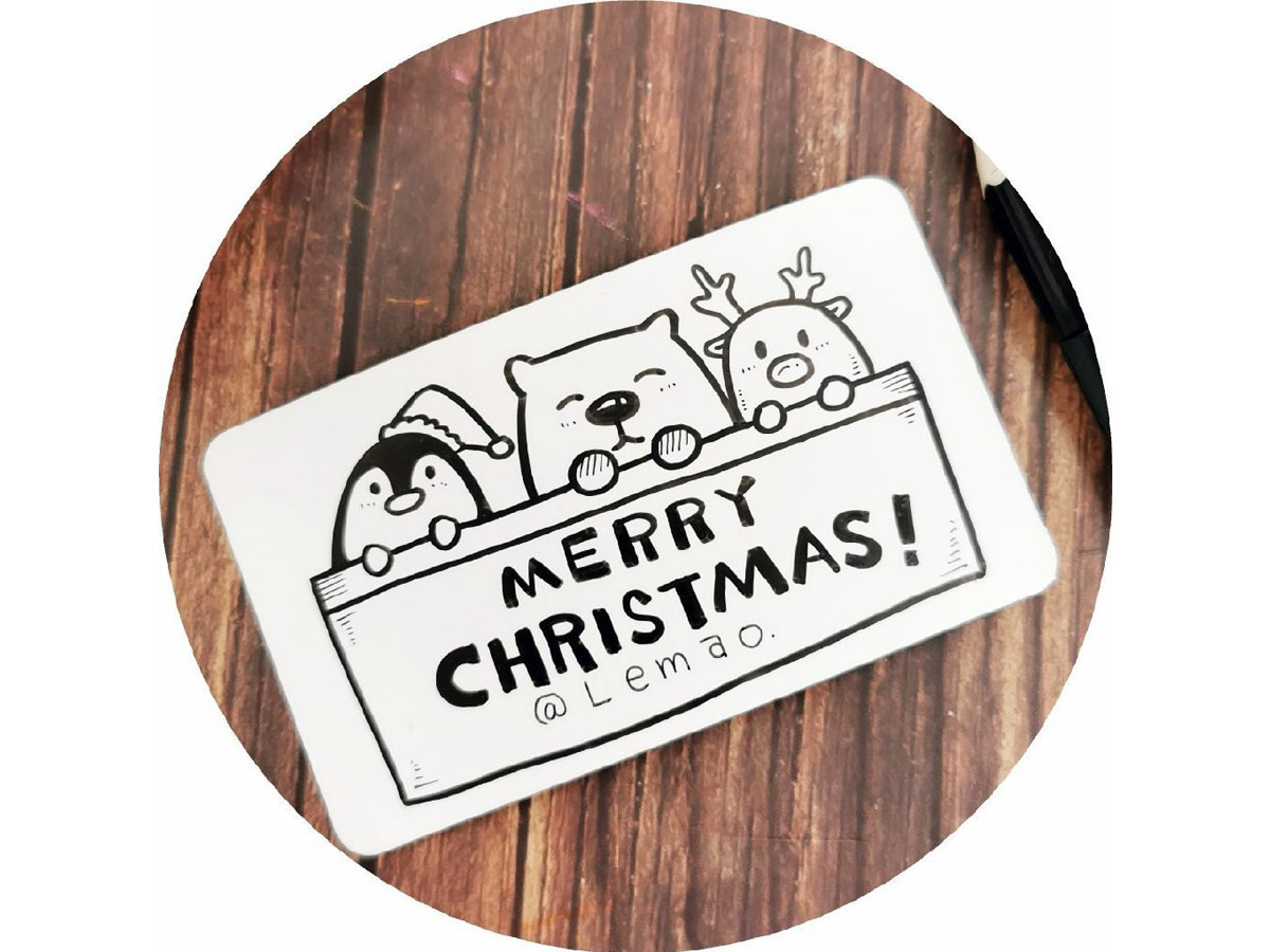 2021圣诞元旦简笔画图片-图6